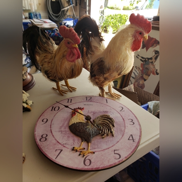 2 roosters and a clock - Picture 6 of 7